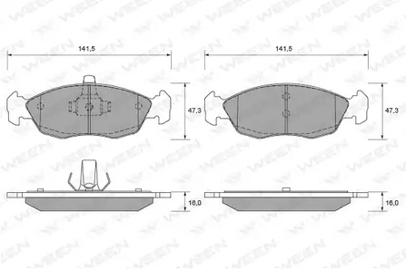 151-1787 WEEN Колодки тормозные дисковые