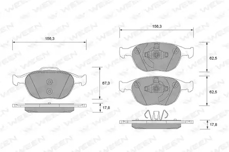 151-1926 WEEN Колодки тормозные дисковые