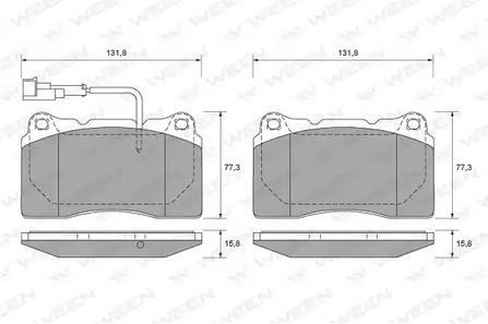 151-1979 WEEN Колодки тормозные дисковые