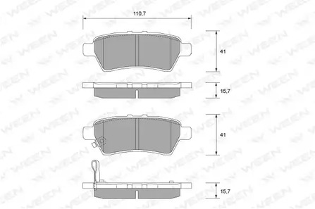 151-2106 WEEN Колодки тормозные дисковые