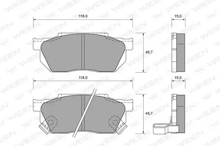 151-2225 WEEN Колодки тормозные дисковые