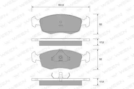 151-2428 WEEN Колодки тормозные дисковые