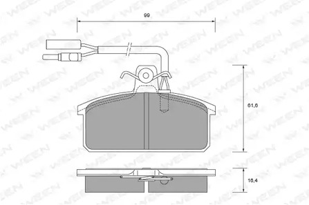 151-2508 WEEN Колодки тормозные дисковые