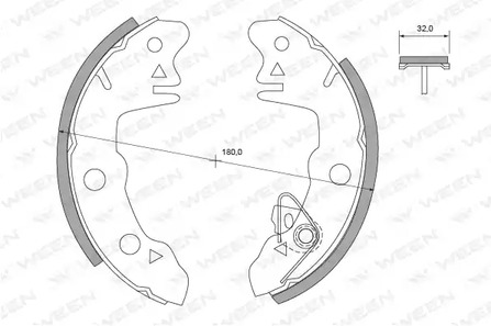 152-2341 WEEN Колодки тормозные барабанные