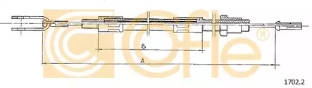 Тросик сцепления COFLE 1702.2