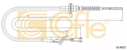 Тросик сцепления COFLE 18.6022