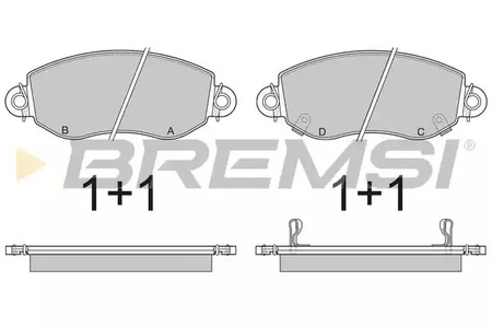 BP2887 BREMSI Колодки тормозные дисковые