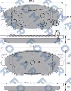 FO 903381 FOMAR Friction Тормозные колодки