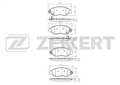 BS1033 ZEKKERT КОЛОДКИ ТОРМОЗНЫЕ