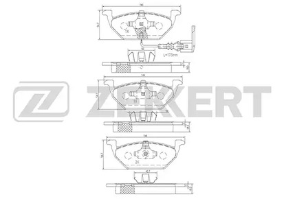 BS1138 ZEKKERT Колодки тормозные