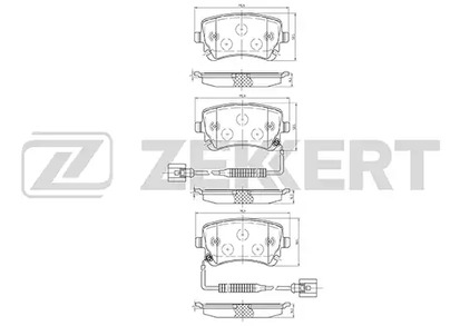 BS1179 ZEKKERT КОЛОДКИ ТОРМОЗНЫЕ