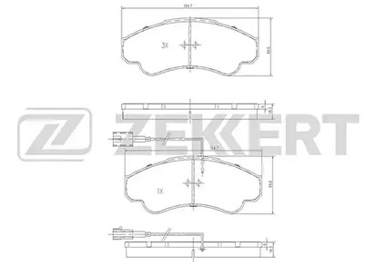 BS1459 ZEKKERT КОЛОДКИ ТОРМОЗНЫЕ