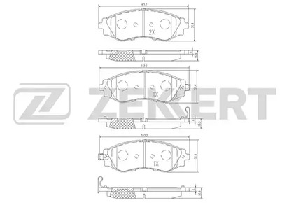 BS2810 ZEKKERT КОЛОДКИ ТОРМОЗНЫЕ