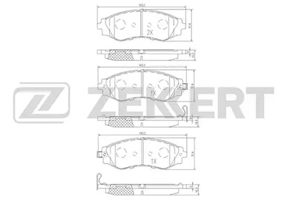 BS2811 ZEKKERT КОЛОДКИ ТОРМОЗНЫЕ