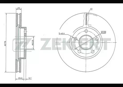 BS5005 ZEKKERT Диск тормозной