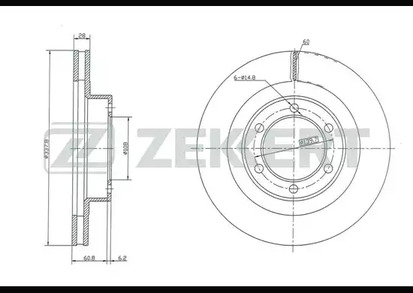 BS5047 ZEKKERT ДИСКТОРМОЗНОЙ