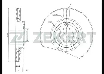 BS5083 ZEKKERT Диск тормозной