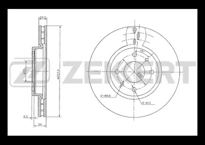 BS5086 ZEKKERT ДИСКТОРМОЗНОЙ