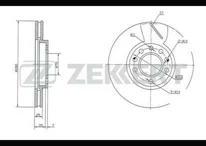 BS5247 ZEKKERT ДИСК ТОРМОЗНОЙ