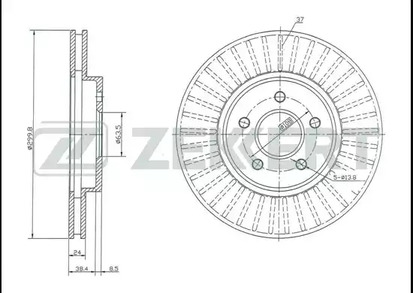 BS5361 ZEKKERT ДИСК ТОРМОЗНОЙ