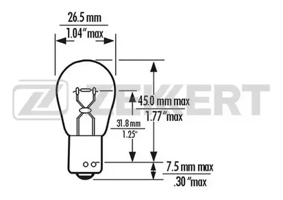 Лампочка поворотника ZEKKERT LP1071