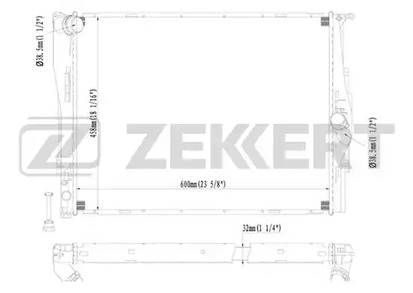 Радиатор охлаждения двигателя ZEKKERT MK-1237