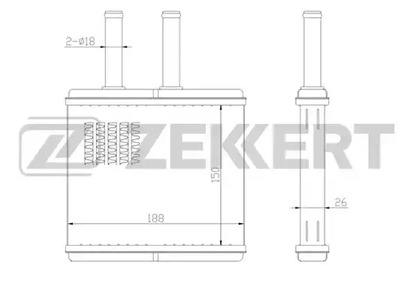 MK-5012 ZEKKERT Радиатор печки