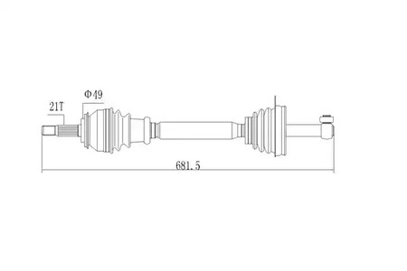 AW1530115 AYWIPARTS Полуось