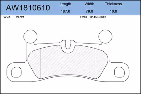 AW1810610 AYWIPARTS Тормозные колодки