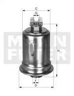 Топливный фильтр MANN-FILTER WK614/34