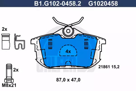 B1G10204582 GALFER Колодки тормозные дисковые