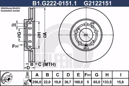 тормозные диски GALFER B1-G222-0151-1