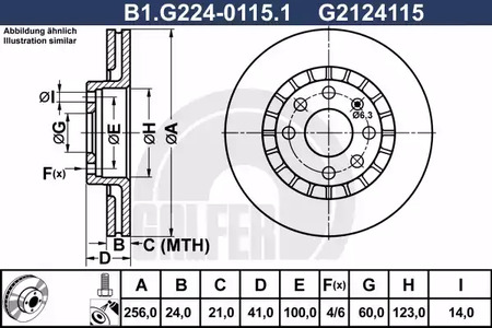 Диск тормозной GALFER B1-G224-0115-1