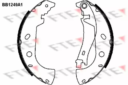 BB1249A1 FTE Колодки тормозные барабанные
