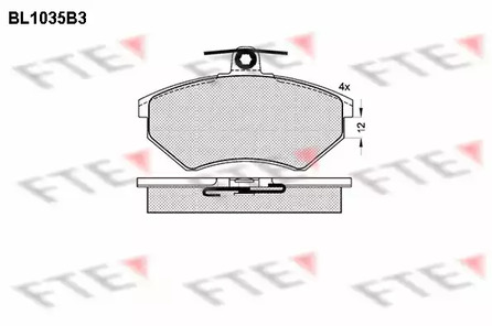 BL1035B3 FTE Колодки тормозные дисковые