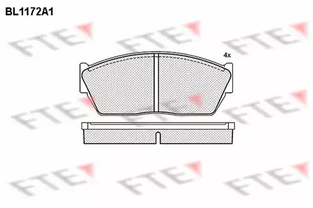 BL1172A1 FTE Колодки тормозные дисковые