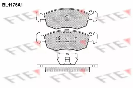 BL1176A1 FTE Колодки тормозные дисковые