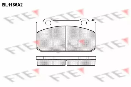 BL1186A2 FTE Колодки тормозные дисковые