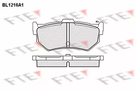 BL1216A1 FTE Колодки тормозные дисковые