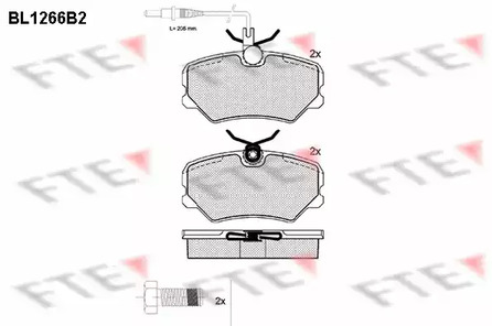 BL1266B2 FTE Колодки тормозные дисковые