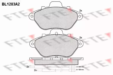 BL1283A2 FTE Колодки тормозные дисковые