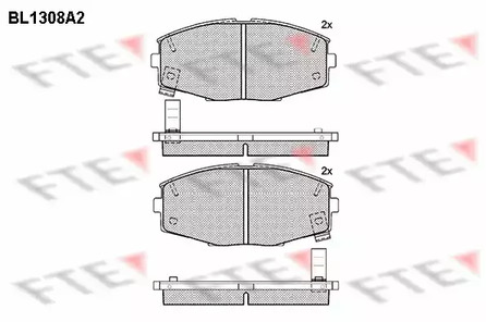 BL1308A2 FTE Колодки тормозные дисковые