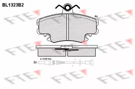 BL1323B2 FTE Комплект тормозных колодок, дисковый тормоз