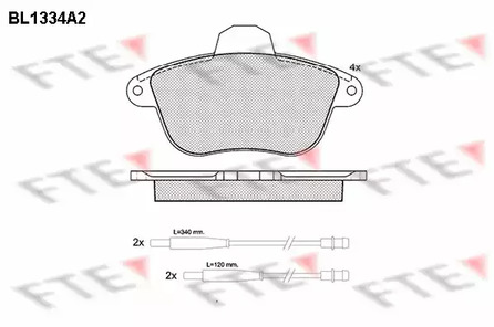 BL1334A2 FTE Колодки тормозные дисковые