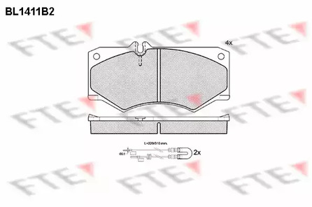 BL1411B2 FTE Колодки тормозные дисковые