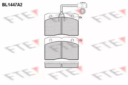 BL1447A2 FTE Колодки тормозные дисковые