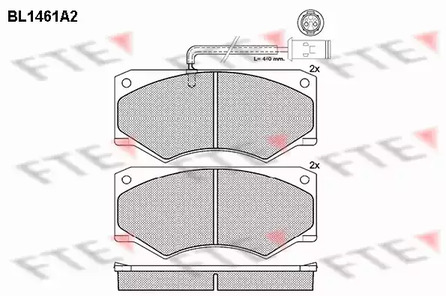 BL1461A2 FTE Колодки тормозные дисковые