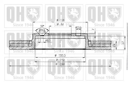 BDC5143 QUINTON HAZELL ДИСК ТОРМОЗНОЙ