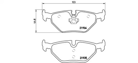 Фото 1 07B.315.26 BREMBO Комплект тормозных колодок, дисковый тормоз