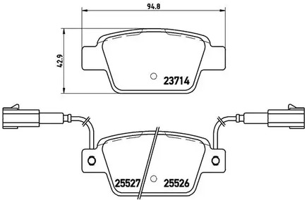 Тормозные колодки BREMBO P23135